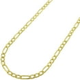 thumbnail image 2 of 14K Yellow Gold 3mm Solid Figaro Chain, FREE Microfiber Cloth, Link Mens Womens Necklace, Giorgio Bergamo, 2 of 9