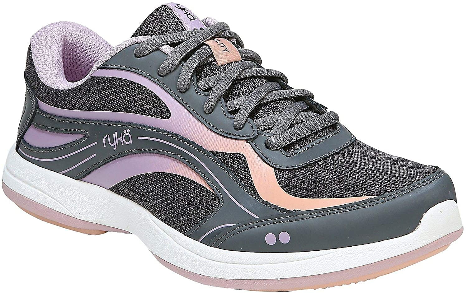 Ryka Womens Agility Walking Shoes 6 Gray/Pink 