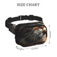 thumbnail image 4 of Rateoe Dapper Cat in Sunglasses Print Fanny Pack Belt Bag for Women and Men, Square Double-Layer Waterproof Waist Pack with Adjustable Strap for Hiking, Jogging, Cycling, 4 of 9