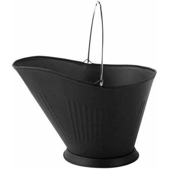 15341 Steel Matte Black Fireplace Ash Bucket for Panacea 16.75 x 13.75in.