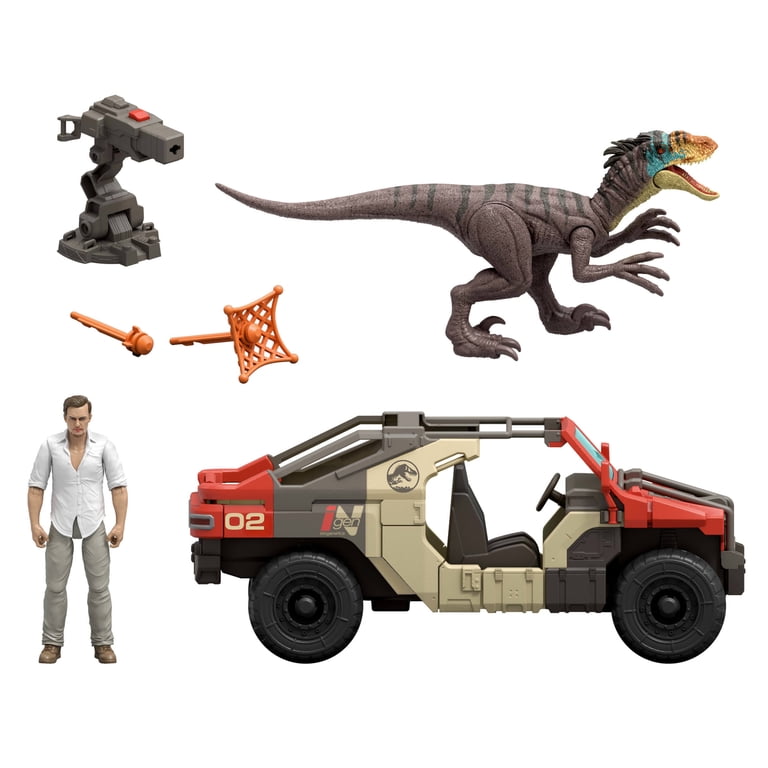 新品マテル ジュラシックワールド Launch N’Battle Vehicle Jurassic World Rebirth Launch 'N Battle Vehicle, 10.7