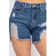 thumbnail image 5 of Ripped Five-pocket Mini Denim Shorts ripped mini  Medium denim, 5 of 5