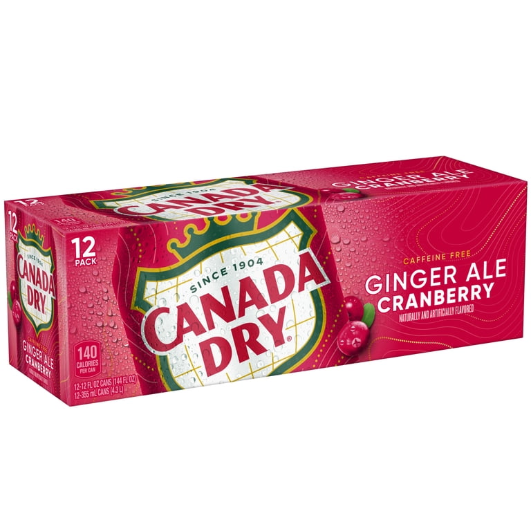 Canada Dry Cranberry Ginger Ale Soda, 12 fl oz, 12 pack - Walmart.com