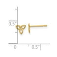 thumbnail image 3 of Auriga 14k Yellow Gold Madi Celtic Knot Post Stud Earrings for Women (L 5.2 mm x W 6 mm), 3 of 4
