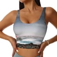 thumbnail image 2 of Lsque 3d Lighthouse in the Surf Printed Women'S Sports Bra, Compression, Moisture Wicking, High-Impact Sports Bra For Women,Supportive sports bra-XX-Large, 2 of 9