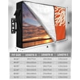 thumbnail image 7 of Outdoor TV Cover 60 to 65 Inch Weatherproof, Nautical Coastal Waterproof TV Screen Protector for Outside Decor with Zipper and Pocket 58"L x 37"H , Ocean Coral Print Orange White, 7 of 7