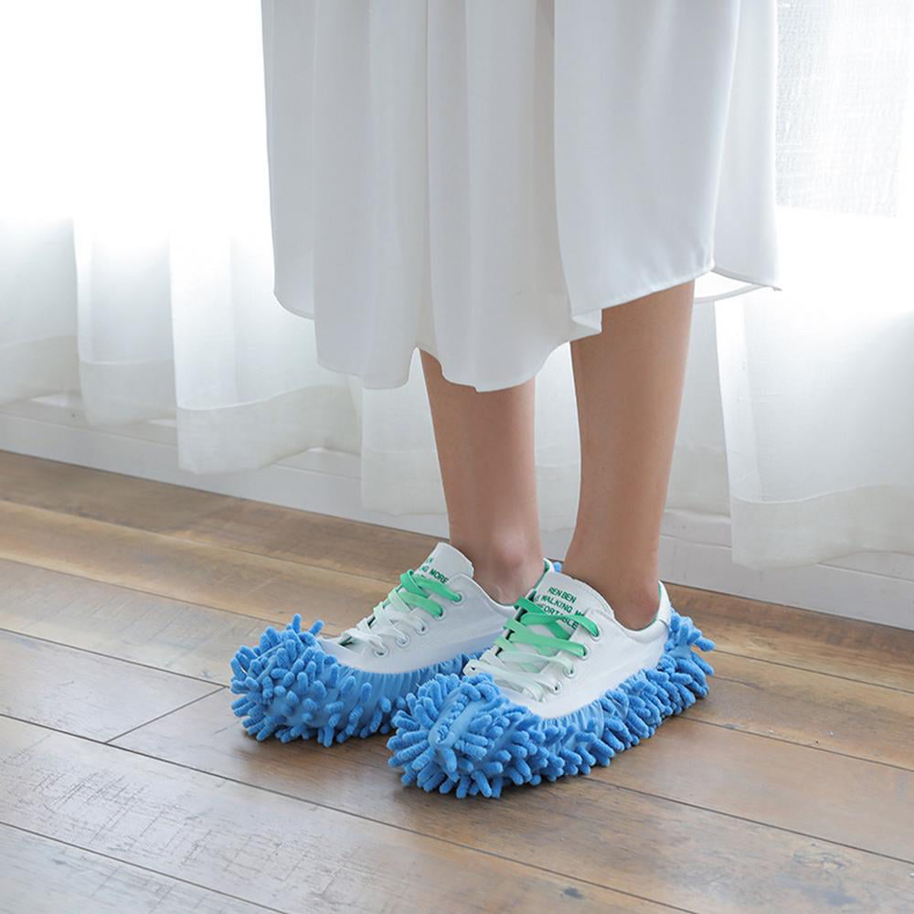 Popular Chenille Shoe Cover Floor Dust Cleaning Slippers Mop Wipe Lazy Slippers 