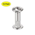 thumbnail image 1 of Uxcell Poste de tornillo cruzado hembra M4x16mm de acero al carbono niquelado 10 juegos, 1 of 5
