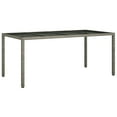 thumbnail image 3 of vidaXL 9 Piece Garden Dining Set with Cushions Grey Poly Rattan, 3 of 5