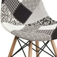 thumbnail image 5 of Emma + Oliver Turin Patchwork Fabric Chair with Wooden Legs, 5 of 9