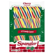 Spangler Cherry Christmas Candy Canes Stocking Stuffers, 5.3oz, 12 Count