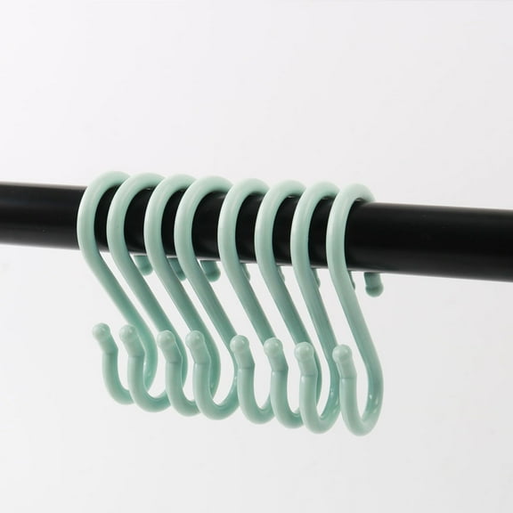 Uxcell Bedroom Kitchen Closet Plastic Hangers Light Blue S Shape Hooks 24 Pack