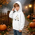 thumbnail image 5 of MKOSPLRT 3-14 Years Girls' Halloween Hoodie Kids Halloween Light Fleece Sweatshirts Spooky Season Graphic Pullover Tops with Pocket, 5 of 10