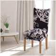 thumbnail image 4 of Printed Dining Chair Slipcovers Washable Softness Elastic Installation Chair Protector Banquet Chair Seat Cover for Hotel and Wedding Ceremony(Colour8,Set of 2), 4 of 7