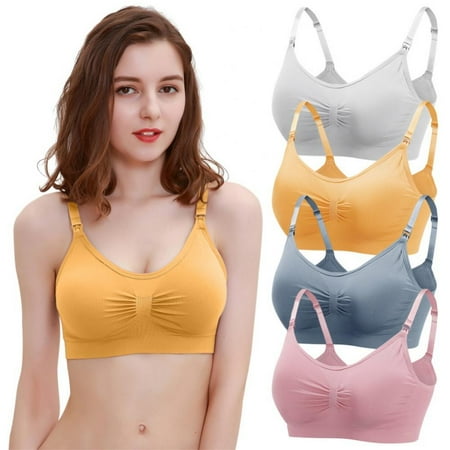 

4 Pack Nursing Bra for Woman Seamless Breastfeeding Bras