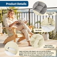 thumbnail image 4 of 44x19 Inch High Back Rocking Chair Cushion, Waterproof Outdoor Patio Seat Pad With Ties, Thick Non-Slip Ergonomic Foam Chair Cushion For Porch Glider, Indoor Outdoor Furniture, 4 of 7