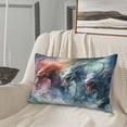 thumbnail image 5 of Uemuo Ink Style Wave Dragon Print Throw Pillow Case – Cozy & Soft Cushion Cover, Hypoallergenic Pillow Case for Sleeping, Perfect for Women with Envelope Closure-16"x24", 5 of 6