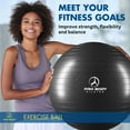 thumbnail image 3 of ProBody Pilates Ball Exercise Ball for Stability, Therapy Ball Workout Ball or Birthing Ball for Pregnancy (Black, 65 cm), 3 of 8
