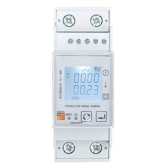 Tuya WiFi Bidirectional Energy Meter Single Phase 80A KWh Power Monitor Wattmeter Voltmeter Ampermeter 110 240VAC