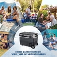 thumbnail image 4 of Kohree 53QT (50L) Portable Car Refrigerator Freezer 12V/24V DC Dual Zone Electric Cooler -7°F-50°F with Wheels & Handle for RV, Truck, Boat, Camping, Outdoor, 4 of 10