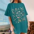 thumbnail image 5 of Pincandy Womens Oversized Tshirt Flower Graphic Tees Nashville Music Short Sleeve Shirts Summer Casual Loose Beach Tops, 5 of 7