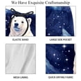 thumbnail image 4 of luoweisi Men's Beach Shorts Quick Dry Swim Trunks with Mesh Lining Galaxy Polar Bear L, 4 of 5