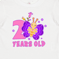 thumbnail image 4 of Inktastic 2 years old with Butterfly and Flowers Girls Baby T-Shirt, 4 of 5