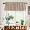 thumbnail image 5 of 3 Piece Kitchen Curtains and Valances Set Beige Solid Color Cafe Curtains 36 Inch Length Aesthetics Contemporary Luxury Valance & Tier Curtain for Living Room Bedroom Small Window 54"x18"+27"x36"*2, 5 of 6