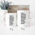 thumbnail image 4 of Leaving Gifts Ideas Joke Funny Retirement Gift Mugs For Work Colleagues Friends Him Her Boss Nato Phonetic Alphabet 56, Ceramic Novelty Coffee Mugs 11oz, 15oz Mug, Tea Cup, Gift Present, 4 of 4
