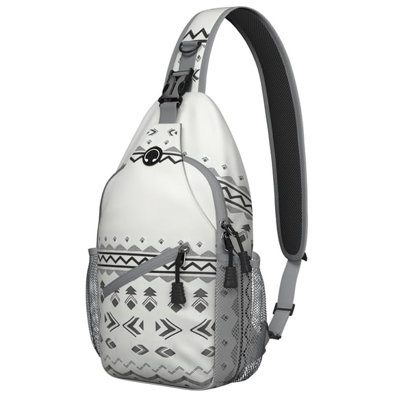 Sac à Dos à Bandoulière Style Tribal Léger et Durable pour Activités Extérieures, Voyages et Trajets