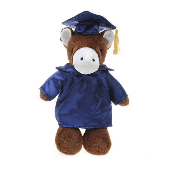 Made by Aliens Personalized Horse Stuffed Animal Plush Toy – Perfect Gift for Graduation Name or Your School Logo on Gown, Best for Any Grad School Kids 12 Inches