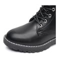 thumbnail image 5 of Blikcon Kids Girls Combat Ankle Boots Lace up Inner Zipper Fashion Booties (Color: Black, Size: 2 Little Kid), 5 of 9