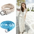 thumbnail image 2 of Racing Butterfly Women Fashion Elastic Cinch Belt Wide Stretch Waist Band Hemp Rope Braid Belt, 2 of 7