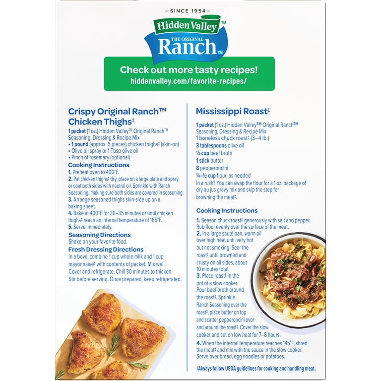 hidden valley ranch dressing mix recipe Recipes & Ideas for Hidden Valley Ranch's Season Shaker