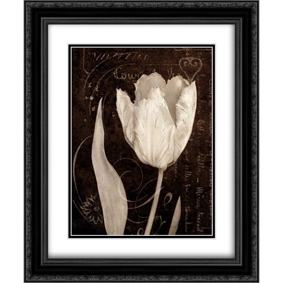Garden Architecture II 2x Matted 20x24 Black Ornate Framed Art Print by Melious, Amy