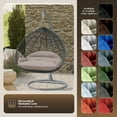 thumbnail image 3 of LeisureMod Hanging Swing Chair Two-Person Seater Egg Chair Grey Frame in Teardrop Design with Armrest Removable Zippered Washable Polyester Cushion Cover for Indoor and Patio Recluse Collection, 3 of 10