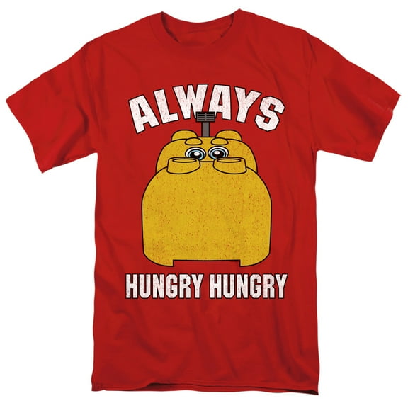 Hungry Hungry Hippos Hungry S/S Adult 18/1 T-Shirt Red