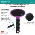 thumbnail image 4 of Best Deshedding Slicker Brush for Dogs - Black/Violet Color - Groomer's Choice, 4 of 4