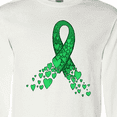 thumbnail image 4 of Inktastic Cerebral Palsy Awareness- Green Ribbon Made of Hearts Long Sleeve T-Shirt, 4 of 5