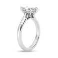 thumbnail image 2 of Ammo Jewel 2.3 Ct Marquise Cut Diamond Engagement Ring - 14K White Gold Plated with Hidden Halo Setting - Lab-Created Simulated Diamond Ring for Women - Perfect for Weddings and Special Occasions, 2 of 3