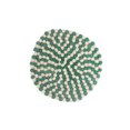 thumbnail image 1 of Dessous De Plat Rond En Feutre (Vert Et Beige), 1 of 3