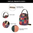 thumbnail image 4 of FORMRS Crossbody Bag for Women Quilted Travel Shoulder Cell Phone Purse with Chain Strap Handbag, Red and Purple Plaid Pattern, 4 of 7