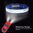 thumbnail image 4 of HAIYUE Reflective PU Leather Collar for Small Medium Dogs Cats Blue, 4 of 9