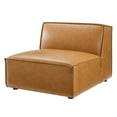 thumbnail image 6 of Sectional Sofa Set, Faux Vegan Leather, Tan, Modern Contemporary Urban Design, Living Lounge Room Hotel Lobby Hospitality, 6 of 10