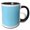 Black/White, variant on 3drose, Color Light Sky Blue, 15oz Two-tone Blue Mug