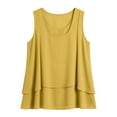 thumbnail image 5 of Chbgutlmr Summer Tank Tops for Women Sleeveless Round Neck Double Layered Ruffled Blouse Casual Loose Summer Comfy T-Shirts, 5 of 9
