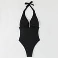 thumbnail image 4 of Traje de baño de 2 piezas para mujer, trajes de baño para mujer, bikinis de cintura alta con cordón ajustable, traje de baño de una pieza fruncido para mujer, 4 of 7