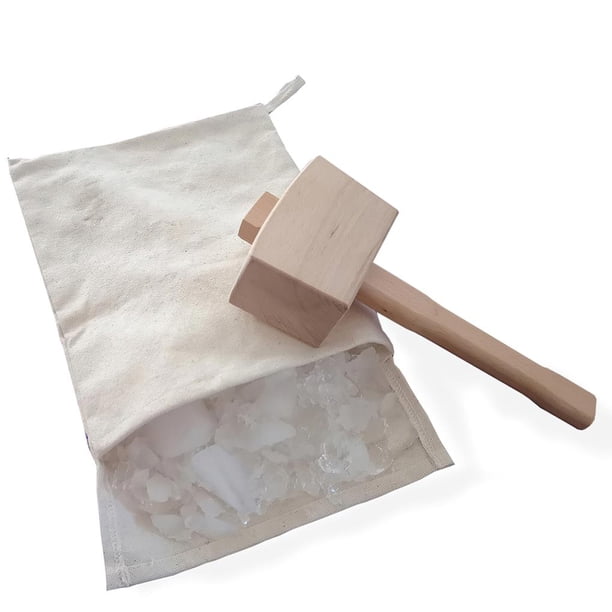 Bewildely Mazo de hielo y bolsa de lona Herramienta profesional para triturar hielo Reutilizable Portátil Práctico Martillo de Bolsa absorbente de Cocina y Comedor Bewildely HA020656-00