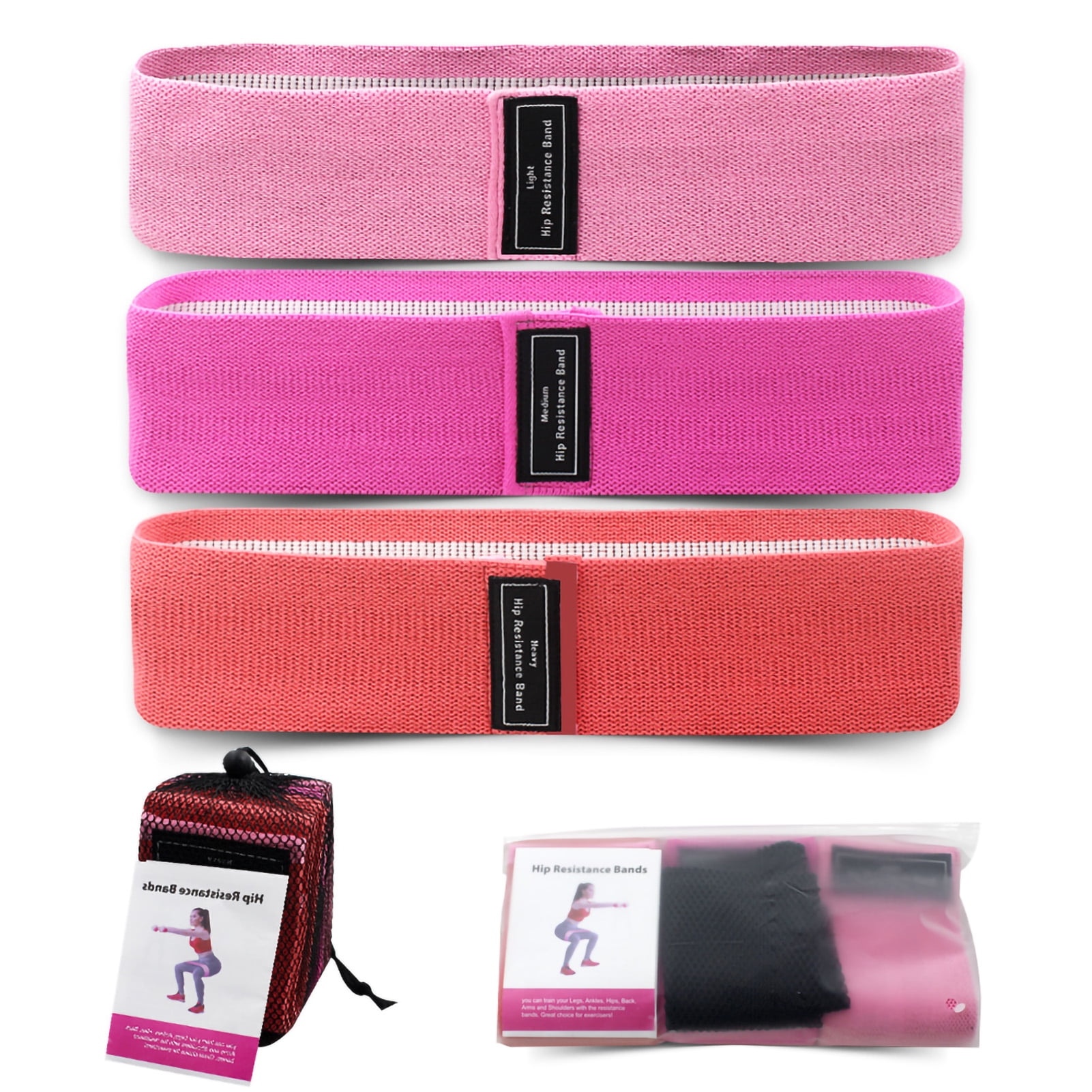 Yoga Resistance Band,3pcs Yoga Resistance Band Resistance Loop Band Fabric Booty Bands Sleek Aesthetic