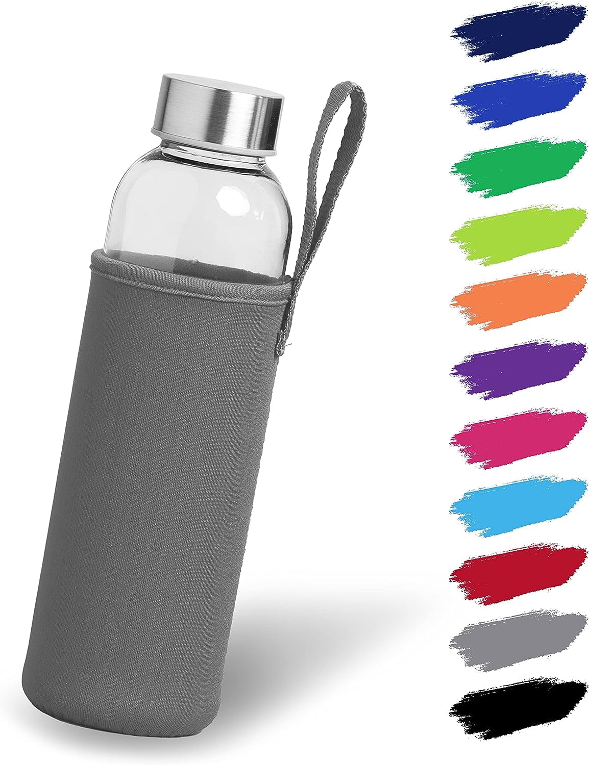 Botella Cristal Agua Bidon Agua Botella De Agua De Cristal Con Funda De  Neopreno - Pack De 2 Unidades, 420 Ml, Color Verde Botella Cristal 2 Litros  Botellas De Agua Cristal, image size:1154x1500